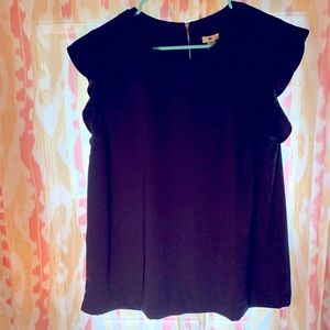 J. Crew ruffle sleeve top